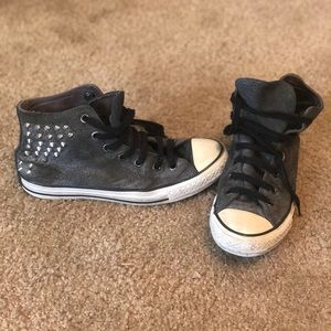 spiked converse high tops